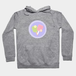 Pickle Ball Paddles in Pastels Hoodie